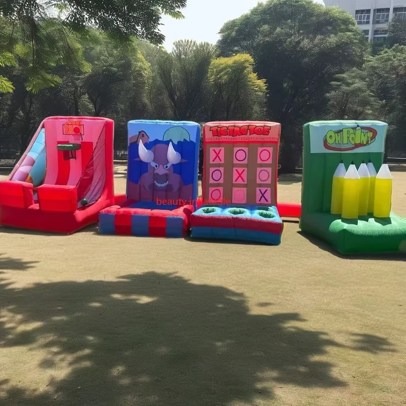 Commercial Advertising Carnival Games Connect 4 Inflatable Carnival Games