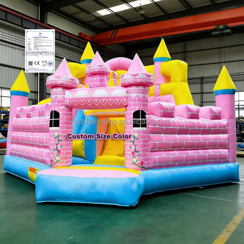 Commercial Backyard Inflatable Jumping Bouncy Castle with Ball Pool for Toddlers Kids Inflatable Bounce House with Slide Combo