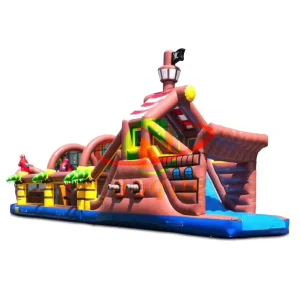 Commercial Backyard Palm Tree Jumping Bouncer Marble Tropical Water Slide Combo Bounce House Inflatable Pool CE Certified Custom