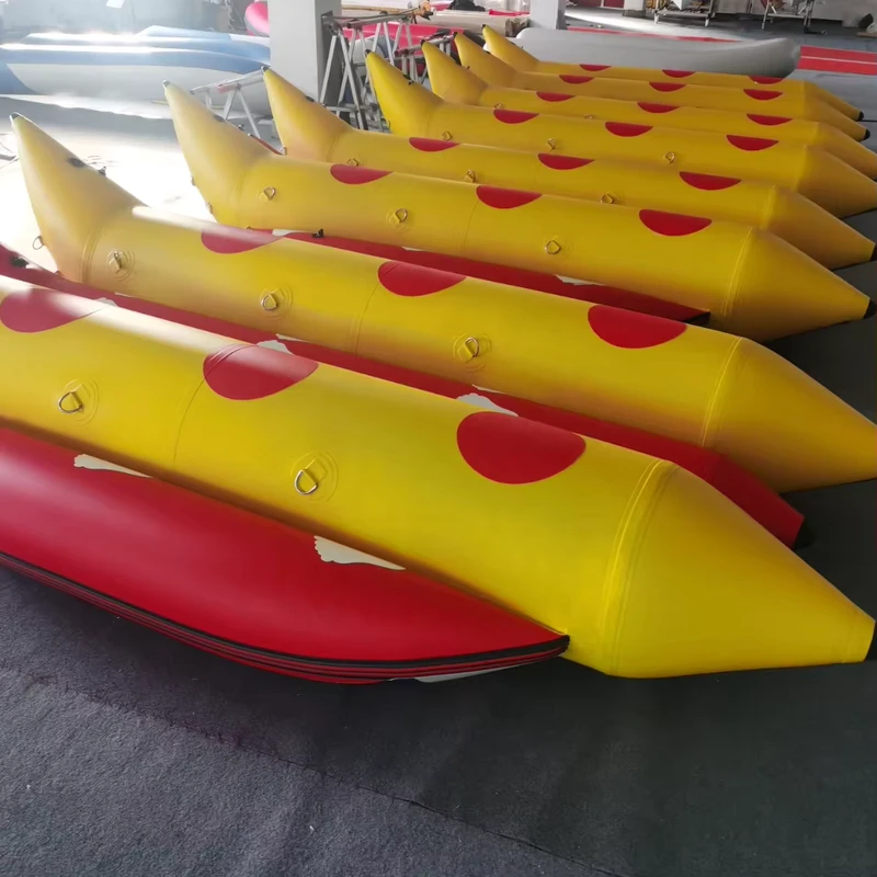 Perahu Inflatable Banana Boat Ride Komersial Petualangan Air Sofa Inflatable Flying Fish Tube Towable