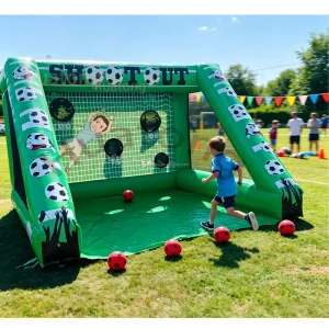 Commercial Baseball Football Games PVC Inflatable Kids Party Game Sports Carnival Cartoon Inflatable Penalty Shootout Game