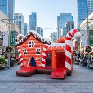 Commercial Bounce House Inflatable Combo Xmas Inflatable Bouncy Castle Kids Party Bouncer House for Sale Rental Christmas Theme