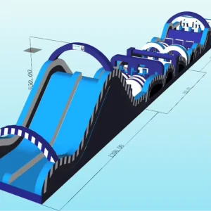 Commercial Bounce House Obstacle Course Inflatable Obstacle Course Bounce House Castle with Large Slide