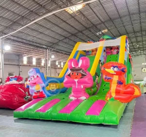 Tobogán Inflable de Tema de Dora para Niños, Grado Comercial, Alquiler para Fiestas, Tobogán Inflable Seco