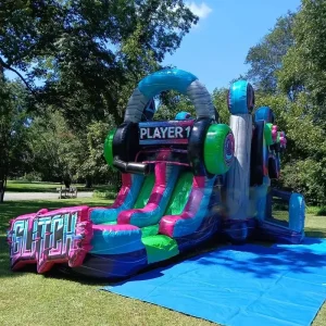 Commercial Bounce House with Slide Giant DJ Theme Inflatable Bouncer Combo Jumping Castle for Kids and Adults