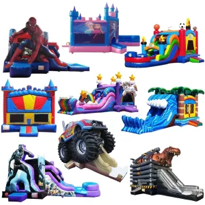 Castillo Hinchable Comercial Casa de Rebote Castillo Saltar Deslizador de Agua de Material PVC para Niños