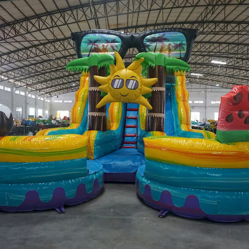 Castello Gonfiabile Commerciale in PVC Gonfiabile con Scivolo