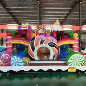 Commercial Candy Inflatable Bouncer Inflatable Bounce Combo for Kids Jumper Bouncy Jumping House