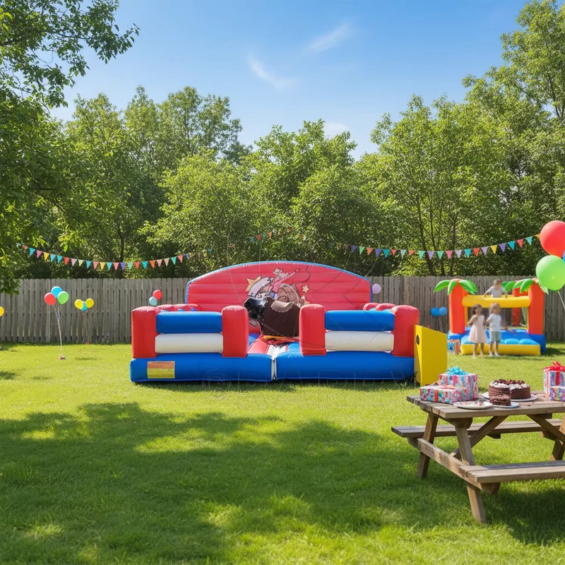 Commercial Carnival Games Custom Rodeo Bull Inflatable Mechanical Electric Bull Rodeo Inflatable Bull Riding Machine