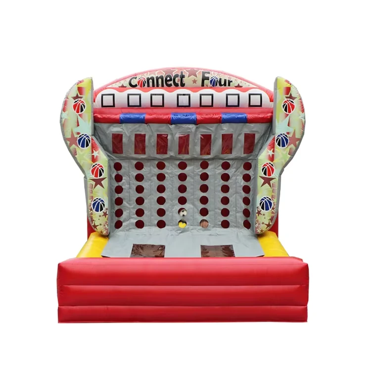 Commercial Carnival Inflatable Basketball Hoops Inflatable Connect Four Games Inflatable Basketball Shooting Game