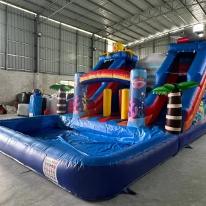 Commercial Children Cartoon Trampoline Castle Inflatable Combo with Slide
