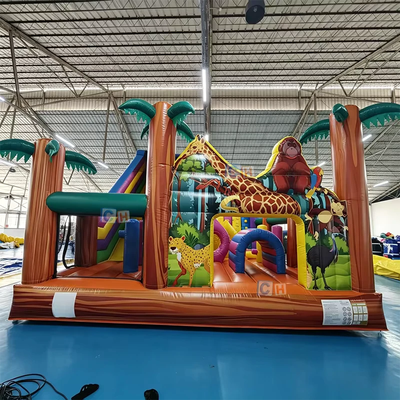 Combo Inflável Comercial com Escorrega Castelo Inflável para Eventos e Festas