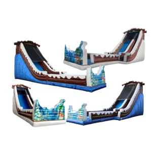 Commercial Custom High Quality Inflatable Slides Giant Winter Theme Dry Slide with Blower for Kids Outdoor Snow Dry Slide