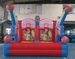 Jogo Inflável de Lançamento de Basquetebol Personalizado Comercial - Arco de Basquetebol Inflável