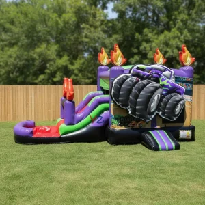 Commercial Custom PVC 3D Racing Inflatable Combo Bounce House Slide Combo Giant Obstacle Jumping Inflatable Bouncy Castle