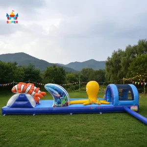Kommerzielle individuelle PVC Aufblasbare Wasserpark-Tiere Dinosaurier-Themenburg Hindernisparcours Partyverleih-Ausrüstung