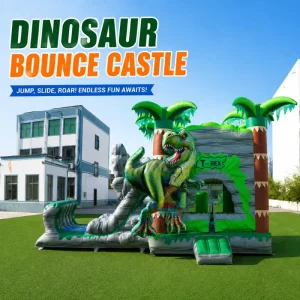 Commercial Custom Size Dinosaur Inflatable Castle Dinosaur Inflatable Combo Bouncy Castle with Slide Bounce House Entertainment
