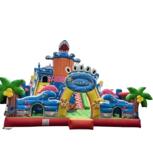 Commercial Customizable Size Inflatable Bounce Park with 0.55mm PVC Material for Indoor Outdoor Use