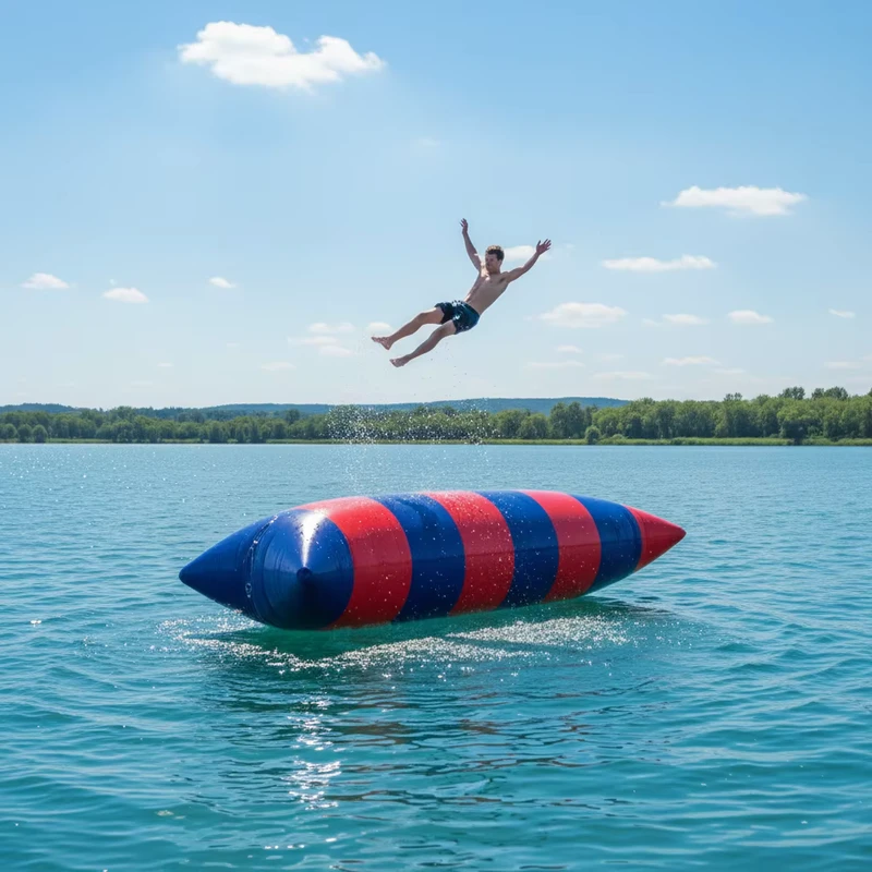 Juguetes inflables de PVC personalizados de uso comercial, blob inflable para deportes acuáticos, almohadilla de salto de agua