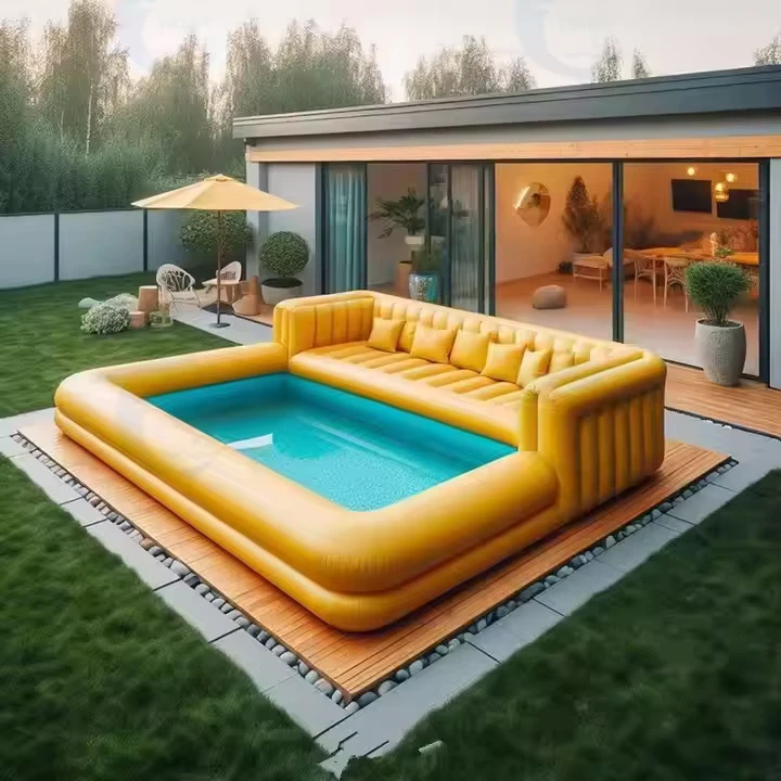 Ghế sofa bơm hơi tùy chỉnh thương mại, hồ bơi, bơi lội với ghế lounge di động cho tiệc sân vườn