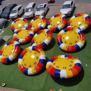 เรือดิสโก้หมุนได้แบบ inflatable UFO ที่ลากได้สำหรับเช่าเชิงพาณิชย์