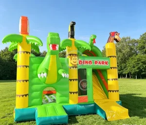 Commercial Dinosaur Themed Inflatable Bounce House Combo Dino Park Bouncy Castle with Slide Kids Bouncy Castle for Parties