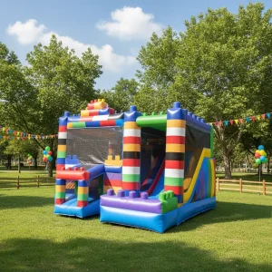 Castillo Inflable Ecológico Comercial y Combinación de Casa Saltarina con Montaje Fácil para Juegos al Aire Libre - Combo de Fiesta