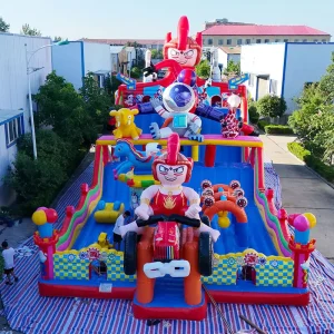 Commercial Eco-Friendly Inflatable Obstacle Bounce House Slide Combo Bouncy Castles Obstacle Course 4000kg Capacity