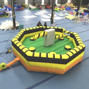 Commercial Eco Friendly Inflatable Obstacle Course Spinning Action Sweeper Game Steel PVC Material 6m Diameter Wipe Mechanical