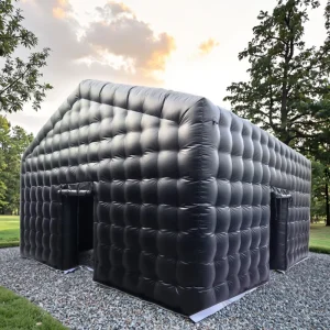 Commercial Event Black PVC Portable Backyard Party House Inflatable Cube Tent 6*6*4.5m Eco Friendly for Nightclubs Discos Sports
