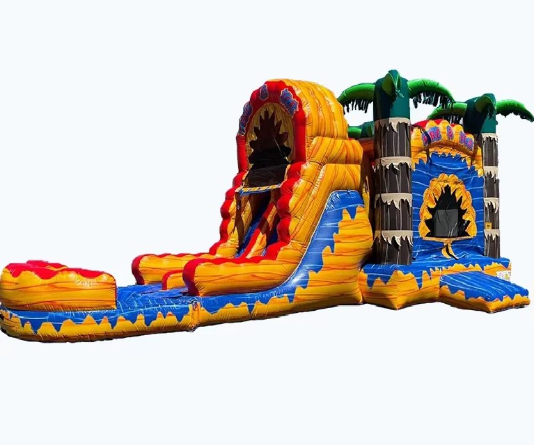 Commercial Fire And Ice Inflatable Bounce House Moonwalk Jumper Bouncer Bouncy Jump Castle
