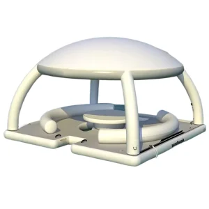 Kommerzielles schwimmendes Party aufblasbares DWF+PVC/PVC Wasserzelt Wasser Spaß schwimmende Insel mit 100-500 kg Kapazität für Meeresanlässe