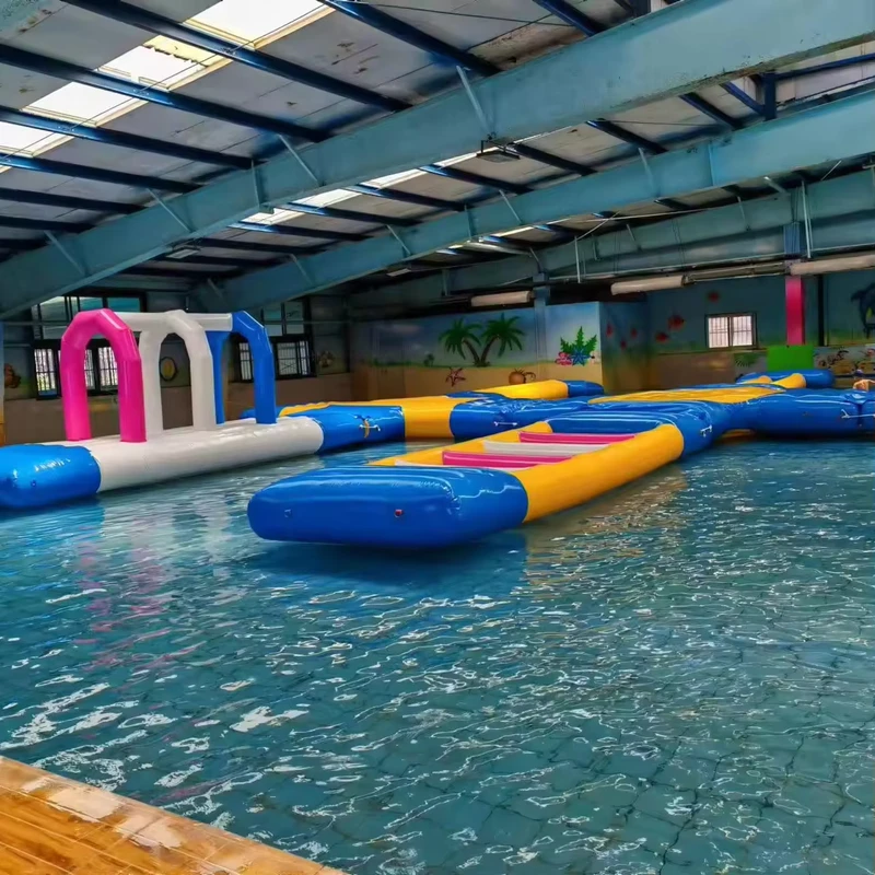 Brinquedos Flutuantes Comerciais - Grande Parque Aquático - Piscina Inflável - Parque de Obstáculos Aquático Inflável Personalizado