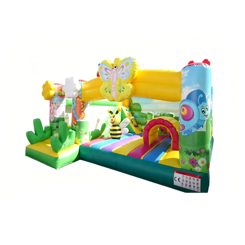 Kommerzieller Garten-Themen Aufblasbarer Bouncer mit Rutsche Schwerlast 0,55 mm PVC Jumper für Veranstaltungen