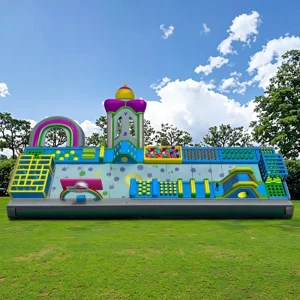 Commercial Giant Funny PVC Inflatable Jumping Bouncer and Obstacle Course Kids’ Inflatable Castle