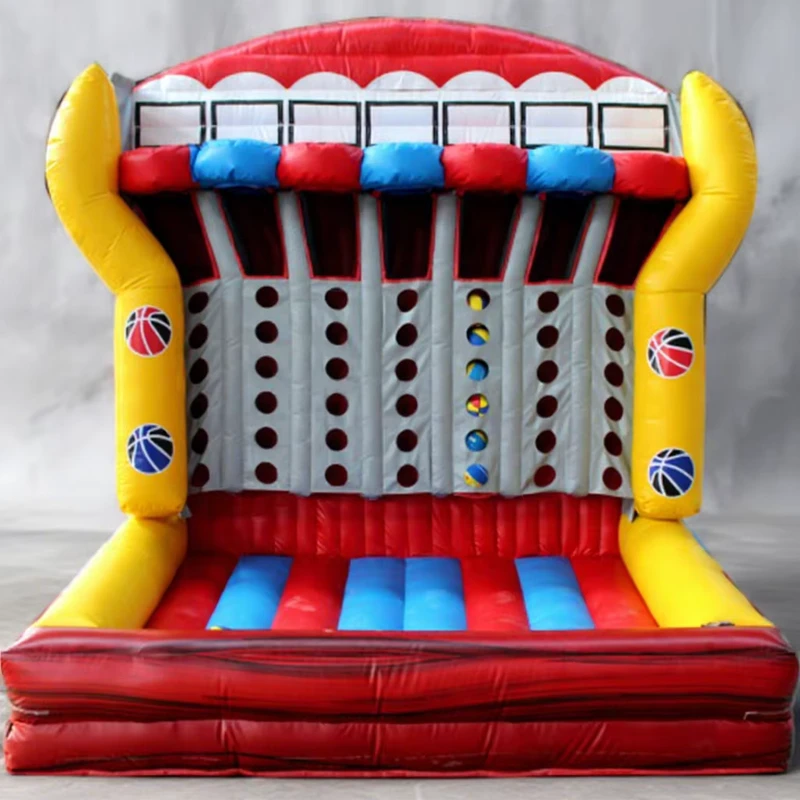 Gioco Gonfiabile Commerciale Gigante di Basketball Connect Four con Materiale in PVC, Certificato CE per Eventi all'Aperto