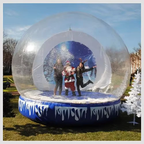 Globo de Nieve Inflable Comercial Gigante Decoraciones Navideñas Inflables Carpa Burbuja de Tamaño Humano en Venta