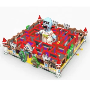 Commercial Giant Outdoor Halloween Inflatable Zombie Nerf War Maze Obstacle Course