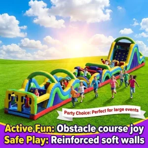 Commercial Giant PVC Inflatable Obstacle Course Outdoor Sport Game Park Party Obstacles Backyard Kids 3 Year Warranty 600KG