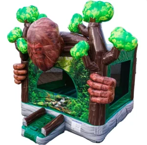 Commercial Gorilla Bounce House Palm Tree Bouncy Castle Inflatable Bouncer Slide Combo
