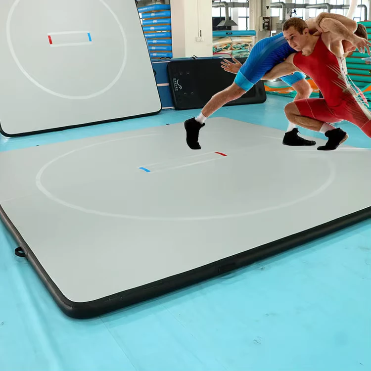 商業用グレード 10*10m スクエアエアトラック体操インフレータブルタムブリングエアトラック ダンスクラス用
