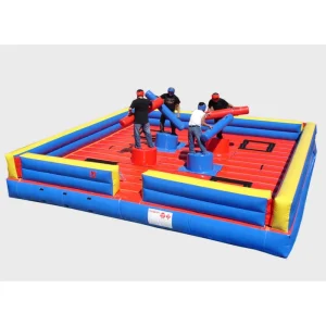 Arena Inflável Gladiador de Grau Comercial para 2 Pessoas - Luta Inflável para Adultos e Crianças em Parque de Trampolins