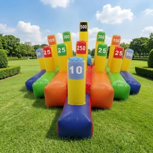 Commercial Grade 3x4m Giant Inflatable Ring Toss Game Carnival Interactive Sports Game for Outdoor Events and Party Rental