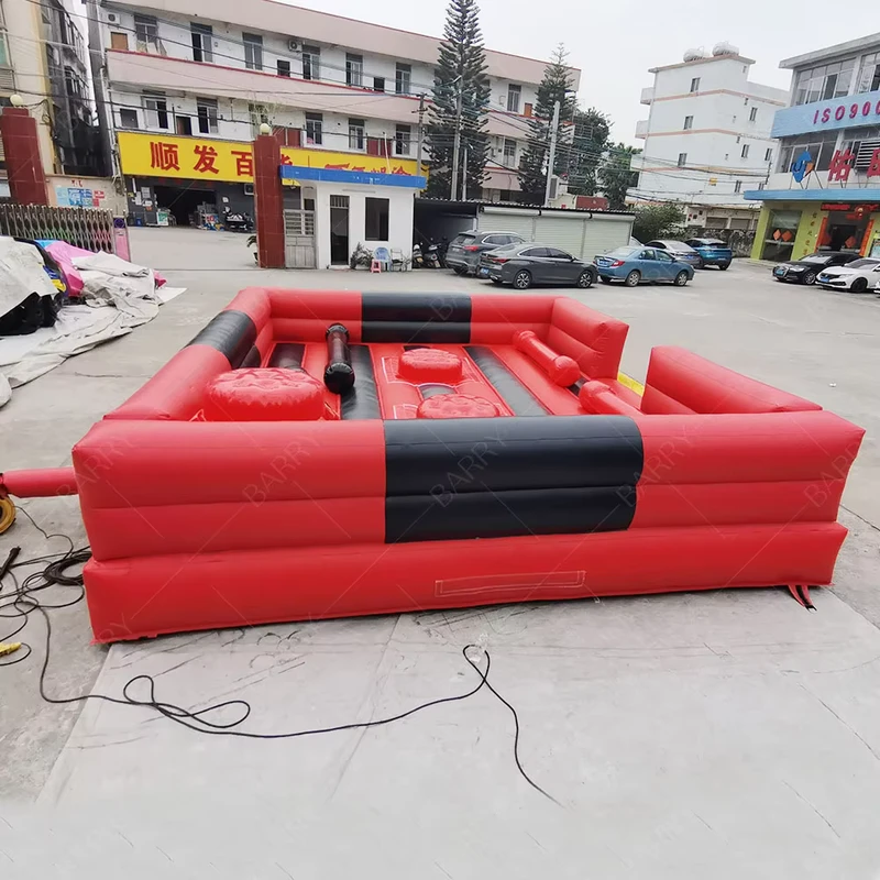 Arena di Combattimento Gonfiabile Gladiatore per Adulti con Bastoni da Gioco per 4 Persone
