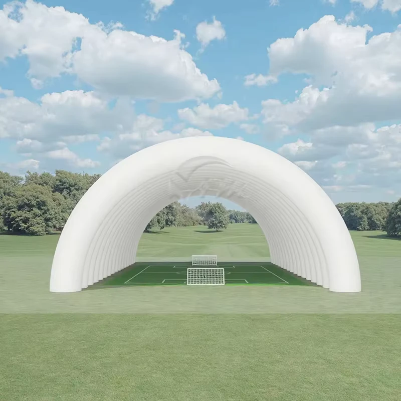 Tenda Struktur Dome Lapangan Tenis Didukung Udara Kualitas Komersial Tiup untuk Acara Luar Ruangan