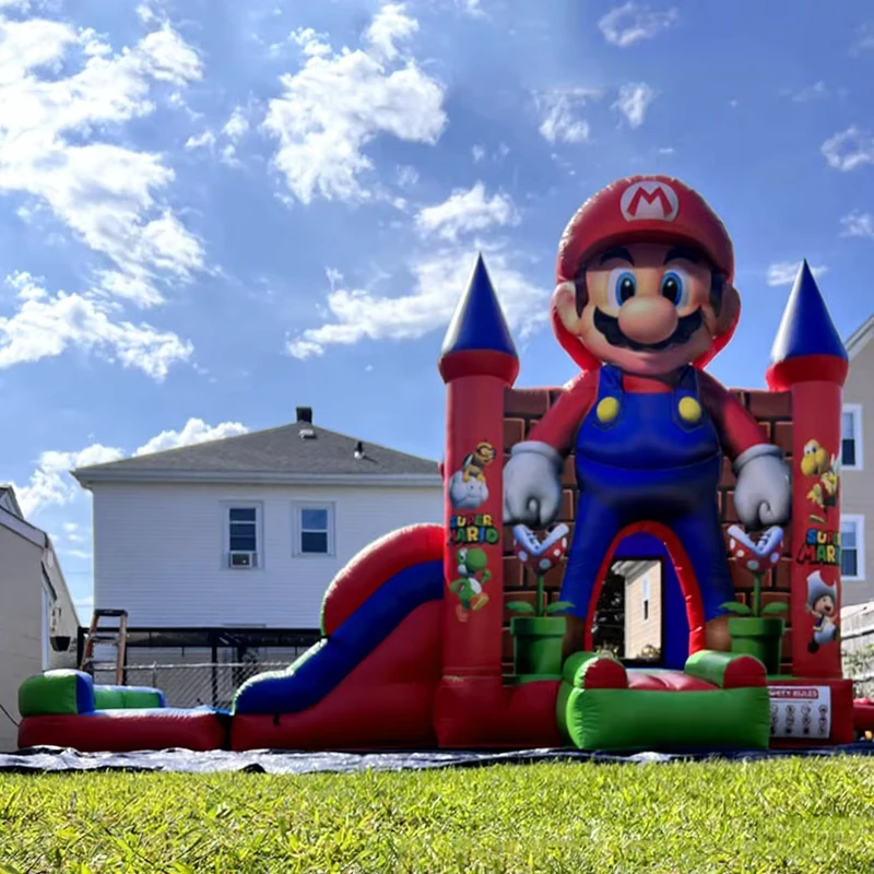 Castelo Inflável Combo de Grau Comercial Jogos Infláveis Casa de Saltar e Escorregar