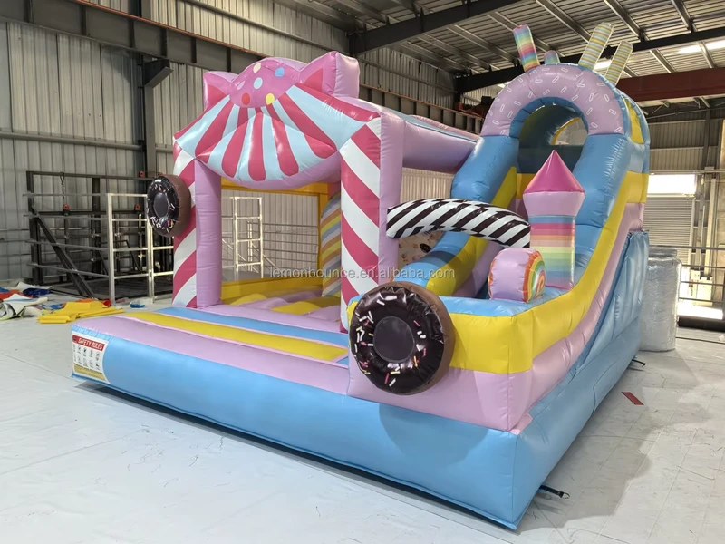 Castello Gonfiabile per Bambini di Grado Commerciale in PVC Oxford Casa Gonfiabile Salterino Portatile 4x4m Noleggio