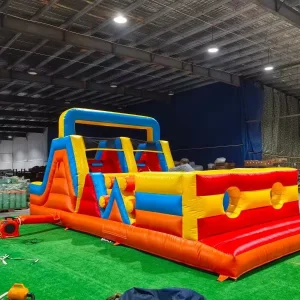 Commercial Grade Challenging Adult Large Obstacle Course Inflatable Obstacle Course Bouncer Castle With Slide for Kids Sports