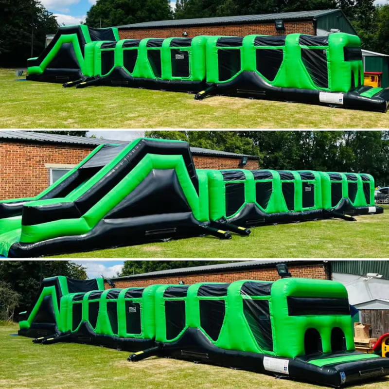 Kommerzielle Aufblasbare Hindernisbahn Riesiges Sprungschloss-Kombinationsspiel für Kinder und Erwachsene