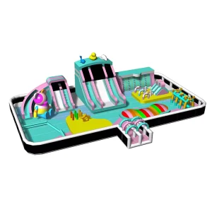 Parque Acuático Inflable de Grado Comercial para Uso Interior y Exterior, Parque Residencial de Plástico PVC